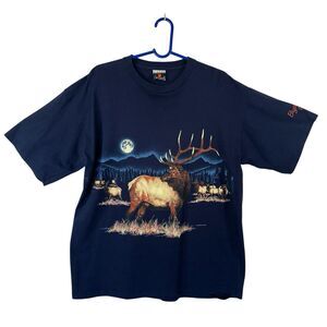 Vtg 1992 Signal Sports T-Shirt XL Bryce Canyon ELK Habitat Single Stitch Double